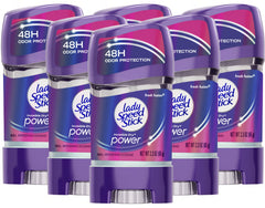 Lady Speed Stick gel antitranspirant invisible sur peau, protection longue durée sans traces.