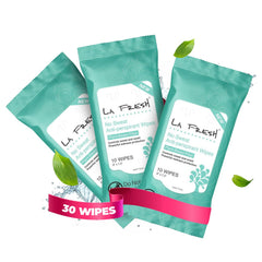 Lingettes antiperspirantes La Fresh dans un emballage poche pour une fraîcheur rapide en déplacement.
