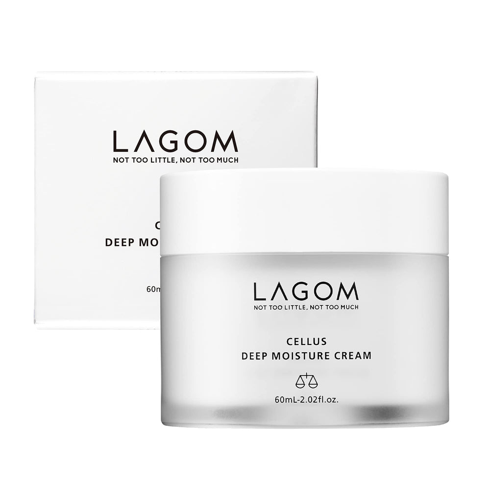 LAGOM Cellus Crème Hydratante, bouteille élégante prête à l’hydratation.