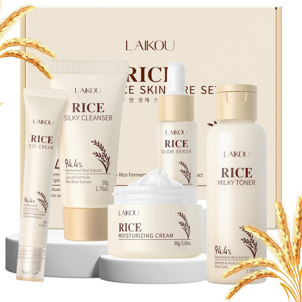 Laikou Nettoyant Riz — nettoyage en douceur pour peau prête à l'hydratation.