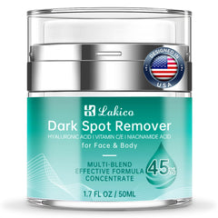 Lakico correcteur-taches-sombres sur visage, flacon, pour un teint uniforme.