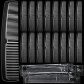 Peigne Lallisa pour cheveux, poche transparent, pratique en déplacement et en voyage.