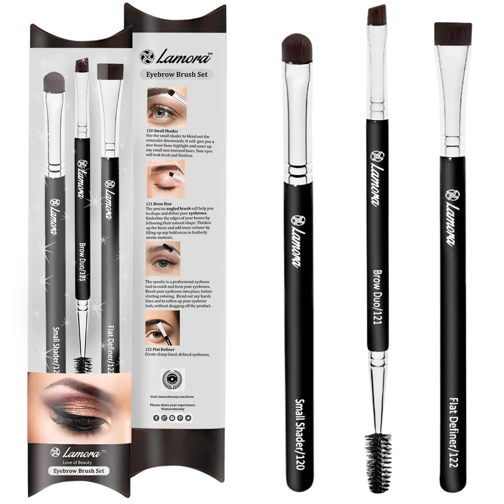 Lamora brosse sourcils duo goupillon angulaire: définition nette et mise en forme rapide