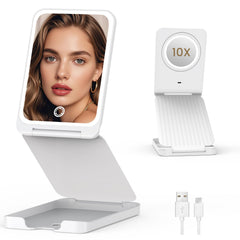 Miroir de voyage LAMPICK avec lumière pratique pour retouches nomades