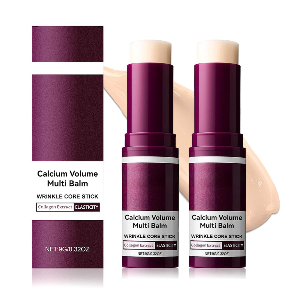 Lampolar Calcium Multi Balm Stick sur le visage, hydratation légère et rapide.
