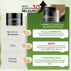 LANBENA Charbon bambou - adsorption efficace pour une peau purifiée.
