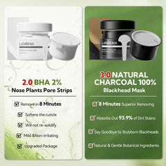 LANBENA Masque charbon bambou : detoxifiant purifiant et rafraîchissant visage.