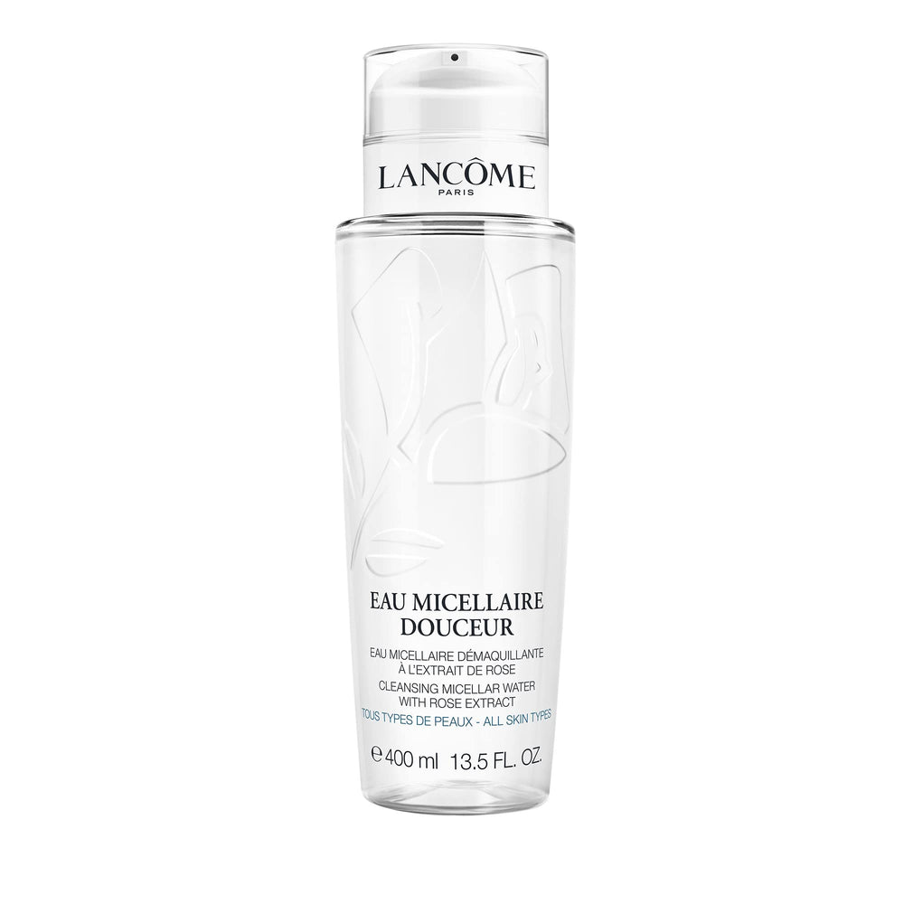 Lancôme Eau Fraîche Douceur Micellaire — bouteille lumineuse prête à démaquiller rapidement.