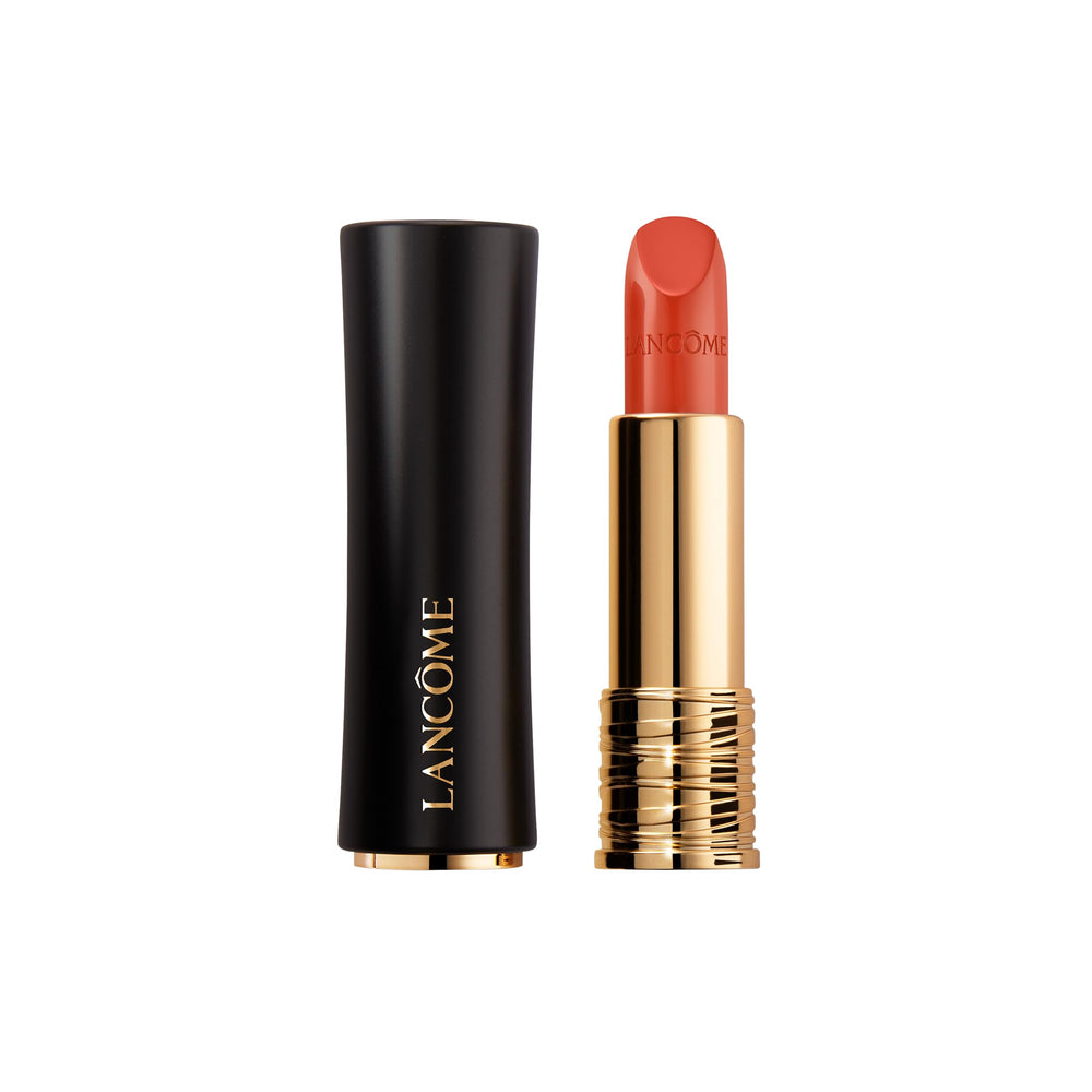 Lancôme L'Absolu Rouge crème avec rose-balm pour hydratation durable des lèvres.