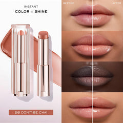 Lancôme Lip Idôle Butterglow, application douce et légère sur les lèvres.