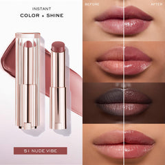 Emballage élégant de Lancôme Lip Idôle Squalane-12 Butterglow pour le sac.