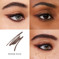 Application précise sur la ligne des cils avec le Stylo Yeux Bronze Rich.