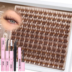 Lanflower kit brun clusters 10-16mm, effet naturel et durable pour un regard quotidien