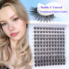 Lanflower wispy lashes with varied lengths for soft, natural curl
