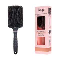 L'ANGE HAIR brosse démêlante plate démêle cheveux humides avec nylon et poils de sanglier.