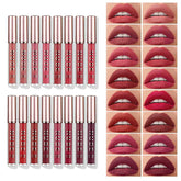 Langmanni ensemble rouge matte 16 teintes pour un fini veloute durable.