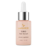 Sérum Lanmeri en bouteille, favorise la croissance des cheveux et densité.