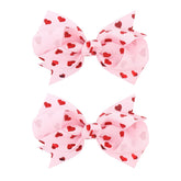 Lanmerry accessoires cheveux coeur rouge rose pour bébé, apparence élégante et polyvalente.