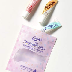 Lanolips 101 Fruity Babies Coconutter balm swatch showing creamy texture.