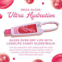 Lanolips Glossybalm Candy Bauble, brillance non collante et soin nourrissant.