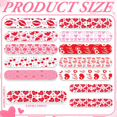 Lanties limes double-face EVA avec motifs Saint-Valentin élégants et colorés.