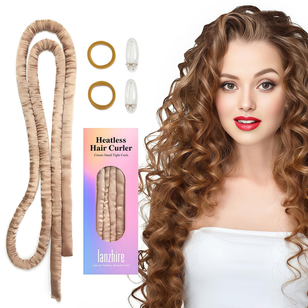 Lanzhire bandeau boucles sans chaleur dore pour réveil volumineux et sans effort.