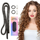 Bandeau Lanzhire sans chaleur en satin, parfait pour dormir sans abîmer les cheveux.