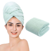 Laojbaba serviette cheveux microfibre séchage rapide, absorption élevée, idéal après la douche.