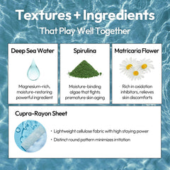 LAPCOS Masque Aqua, texture cupro-rayon pour un ajustement doux