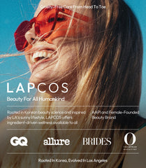 Avant et après usage du masque LAPCOS révélant une peau lumineuse