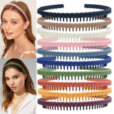 Bandeau LAPOHI plastique à dents coloré, maintien fiable toute la journée.