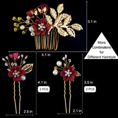Barrette LAPOHI mariage ornement doré pour sublimer un chignon