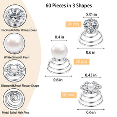 Épingle LAPOHI spirale diamant en gros plan, éclat durable.