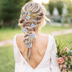 LAPOHI pinces-cheveux dorées avec strass pour chignon élégant.