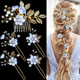 LAPOHI pinces-cheveux mariage cristal et perles, allure chic et durable.