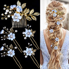 LAPOHI pinces-cheveux mariage cristal et perles, allure chic et durable.