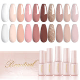 Larvall Beautpal Gel: dix teintes neutres pour une manucure polyvalente à domicile.