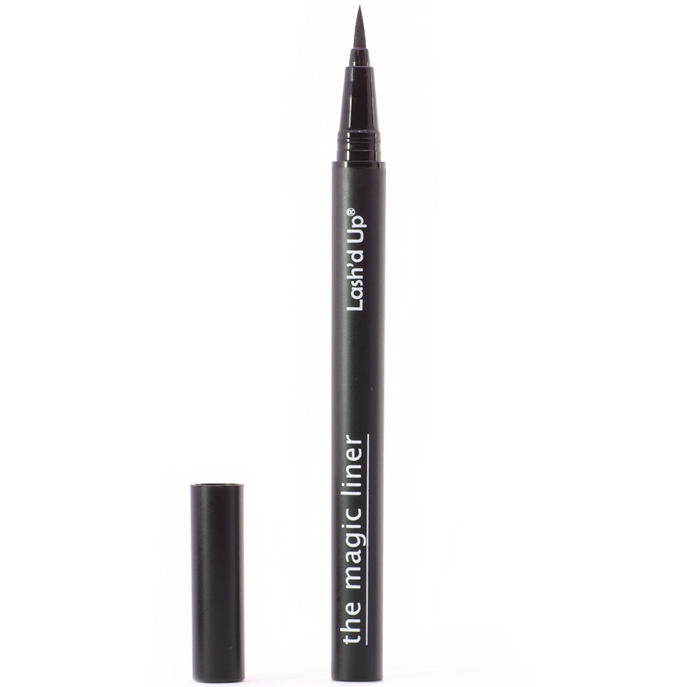 Lash'd Up Colle-Liner Hybride noir en action, tenue durable pour faux cils