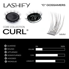 Lashify Curl 14mm Gossamer – Matière PBT soie premium, douceur et résistance