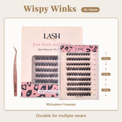 Lashterally ensembles cils 90, effet 5D pour volume wispy.