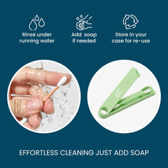 LastSwab étui voyage compact prêt à l’emploi lors de déplacements.