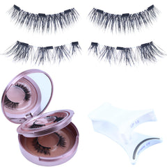 Laubess cils magnetiques ensemble-kit : application rapide sans colle pour un regard naturel.
