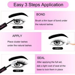 Laubess LASH clusters cils prêts à poser pour un look rapide.