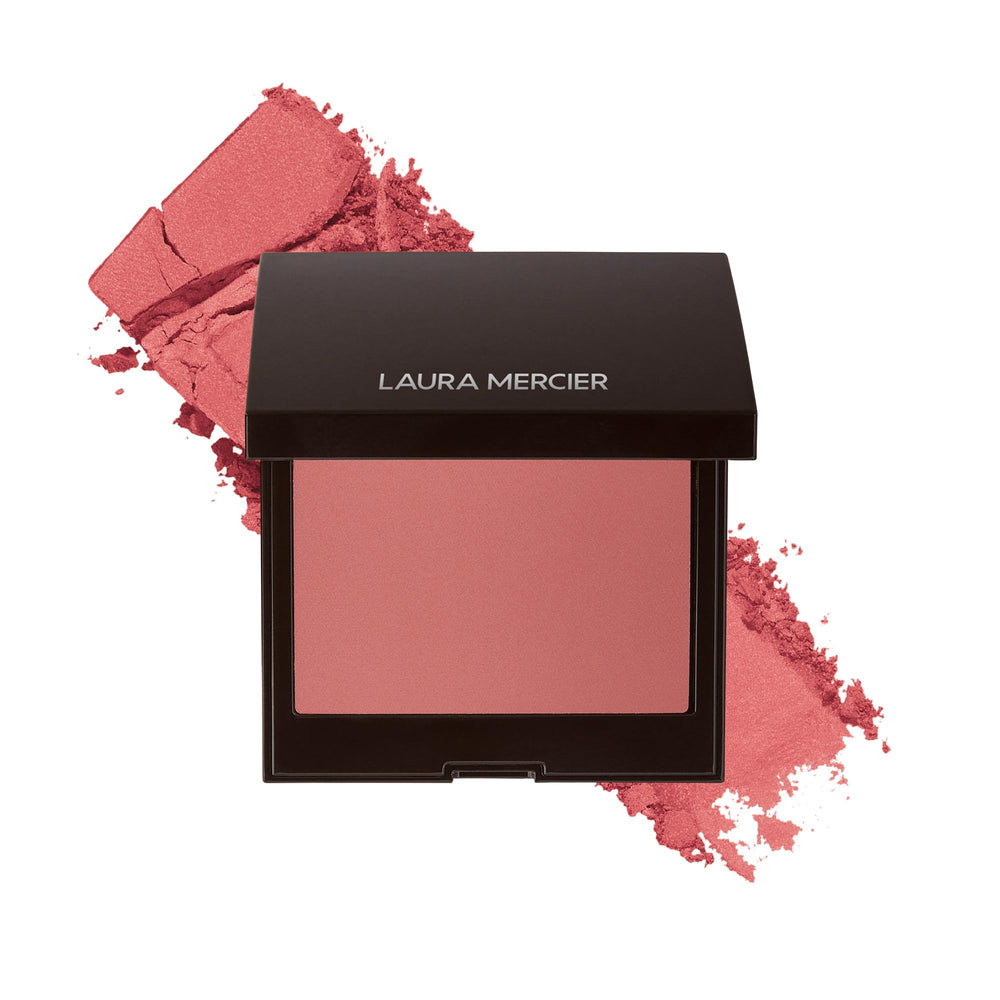 Laura Mercier Blush Color Infusion – emballage compact rose pour retouches rapides.