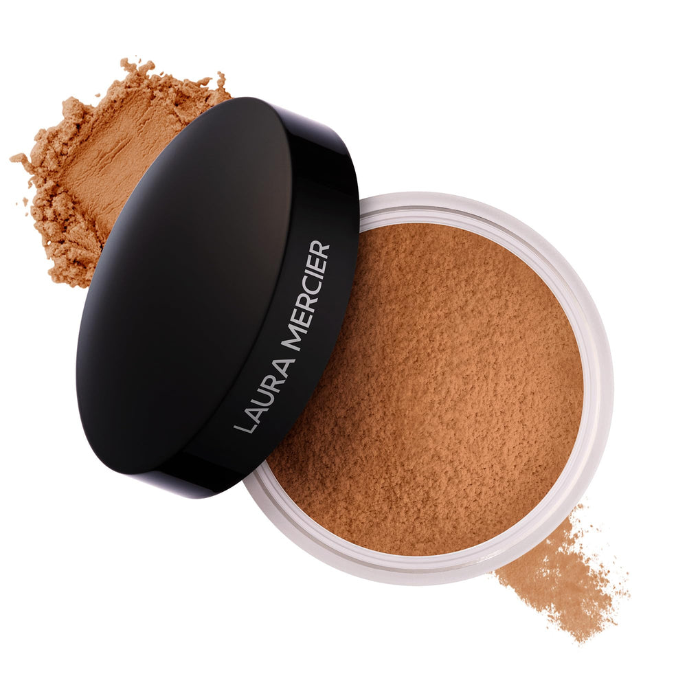 Laura Mercier Poudre libre translucide avec texture légère pour fixation durable.