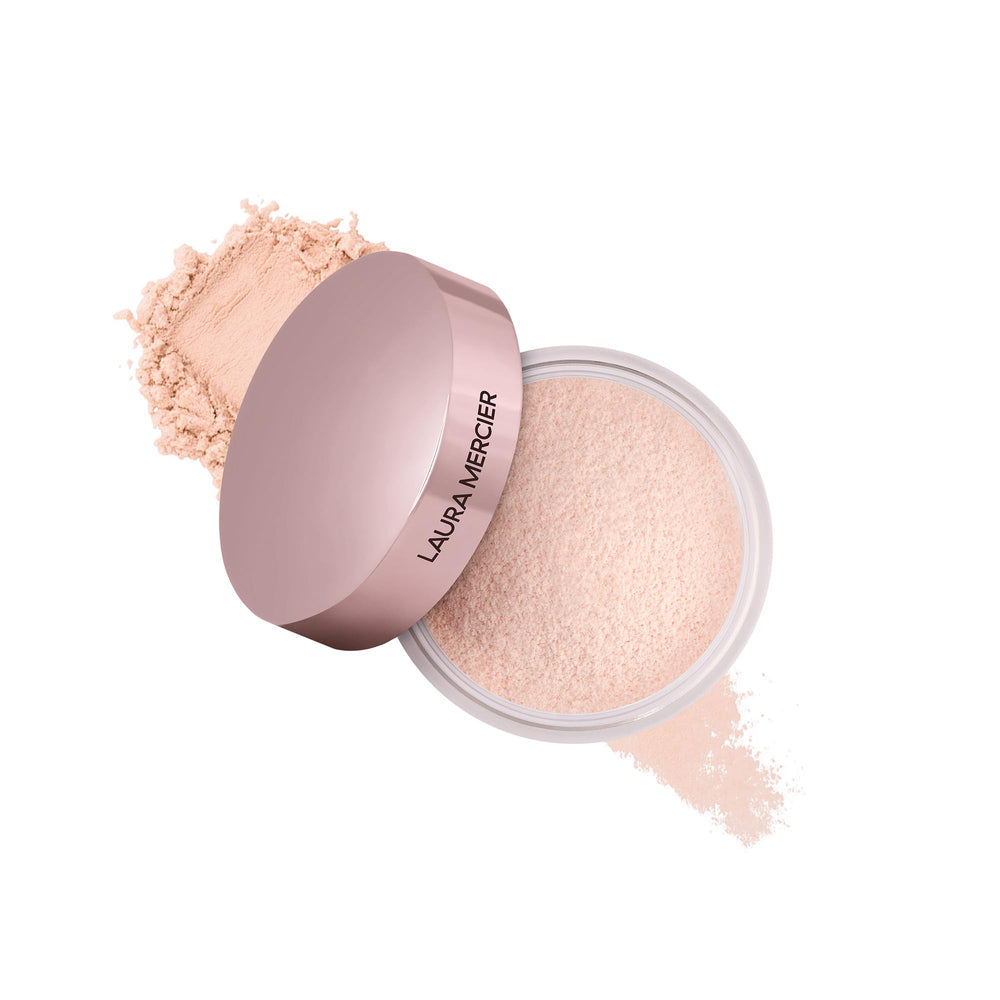 Laura Mercier poudre translucide libre dans le pot, fini doux et mat durable.