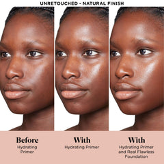 Laura Mercier Pure Canvas Primer après application pour une base uniforme dès la première passe.