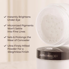 Laura Mercier Poudre Yeux texture légère fixe le correcteur sans surcharge.