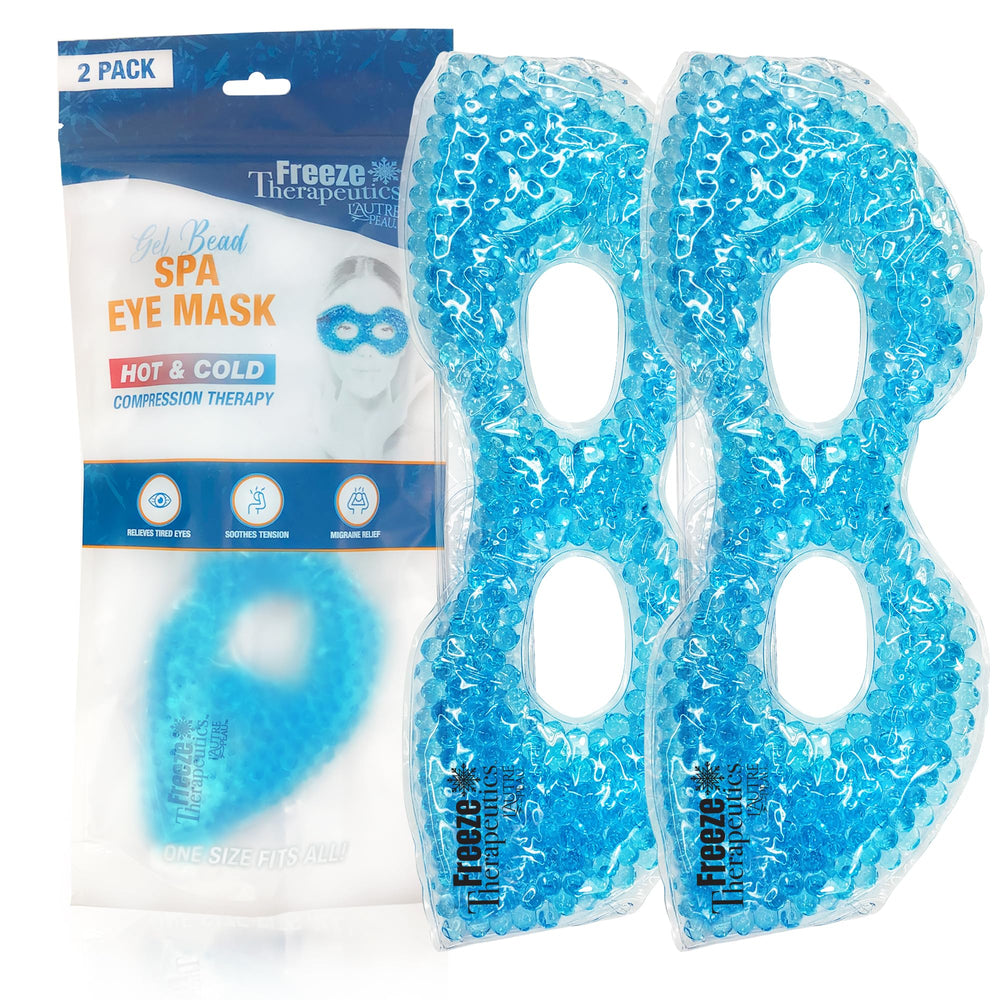Masque yeux L'Autre Peau avec gel en billes, apaisement froid pour les yeux.