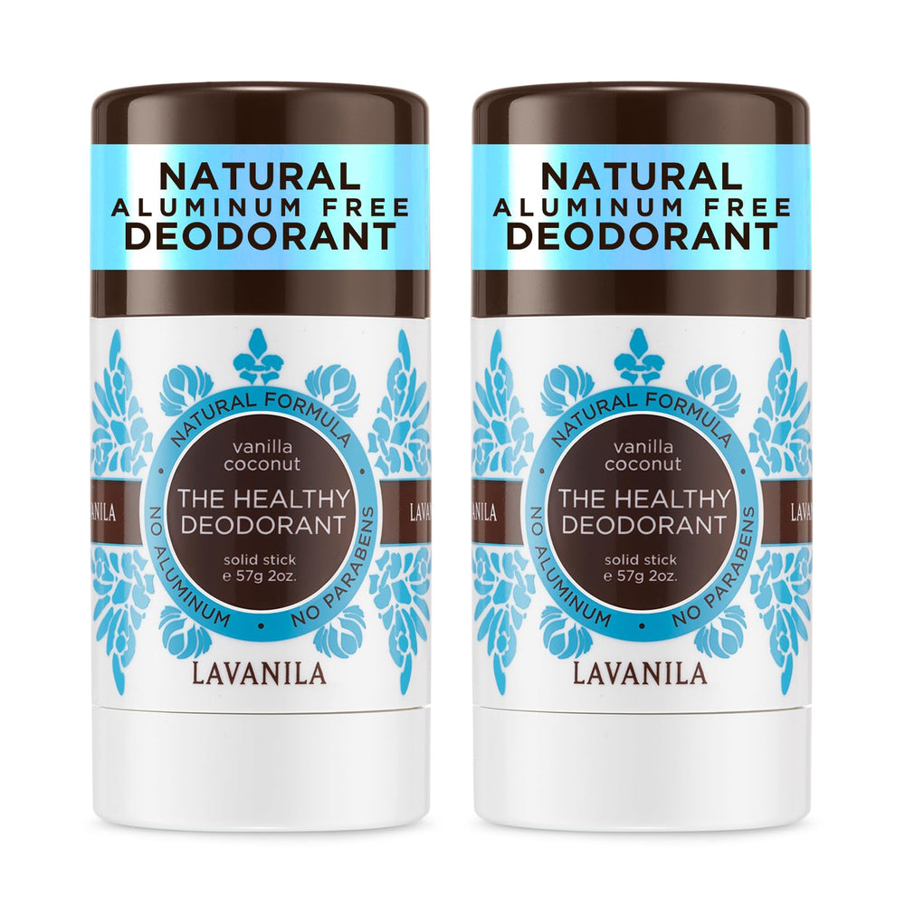 Lavanila Vanilla Coconut Déodorant en flacon, fraîcheur longue durée et parfum tropical.